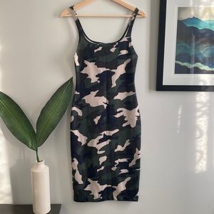 ZARA Bodycon Camouflage Dress